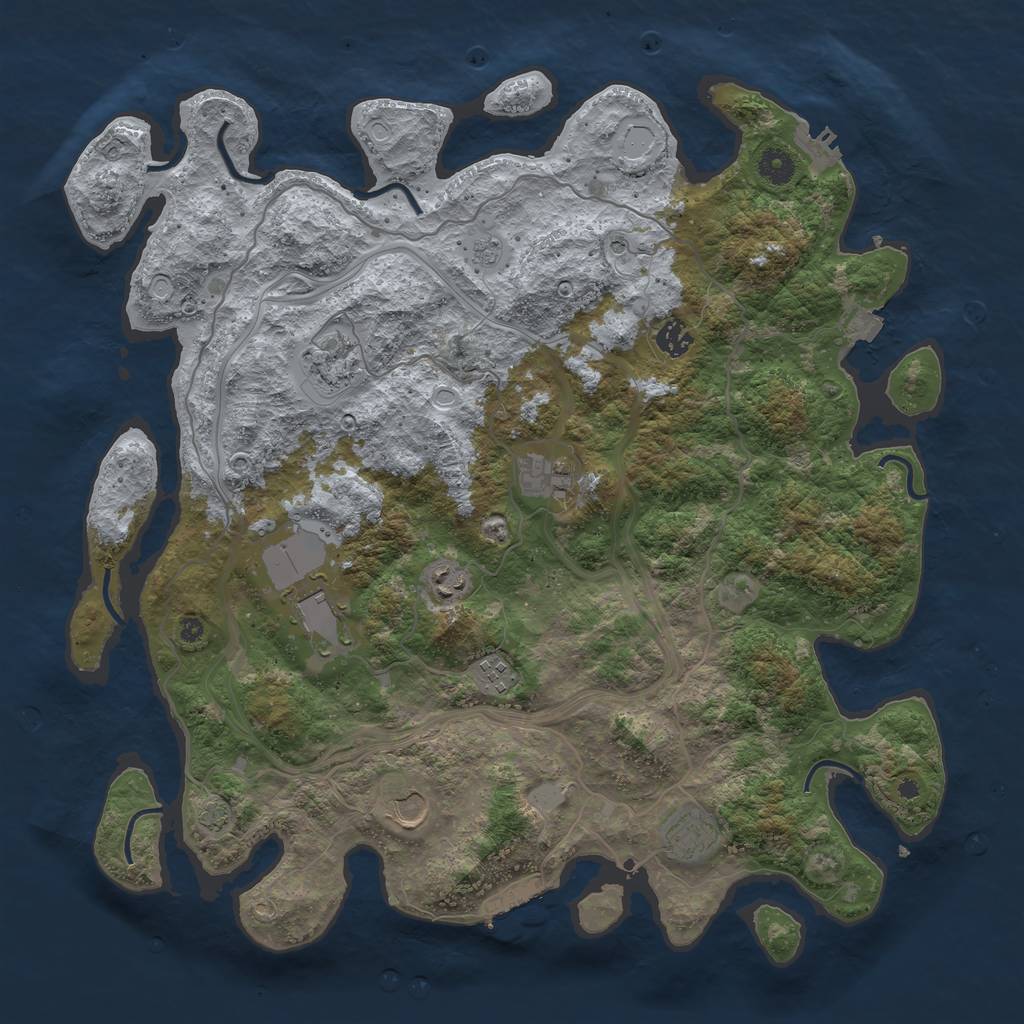 Rust Map: Procedural Map, Size: 4250, Seed: 789456123, 16 Monuments