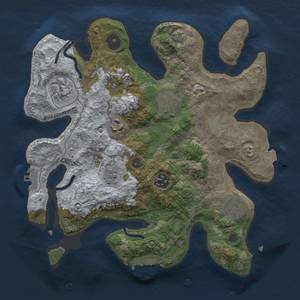 Thumbnail Rust Map: Procedural Map, Size: 3000, Seed: 564955611, 13 Monuments