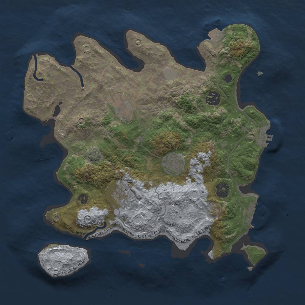 Rust Map: Procedural Map, Size: 3100, Seed: 952132111, 11 Monuments