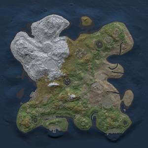 Thumbnail Rust Map: Procedural Map, Size: 3000, Seed: 139648943, 12 Monuments