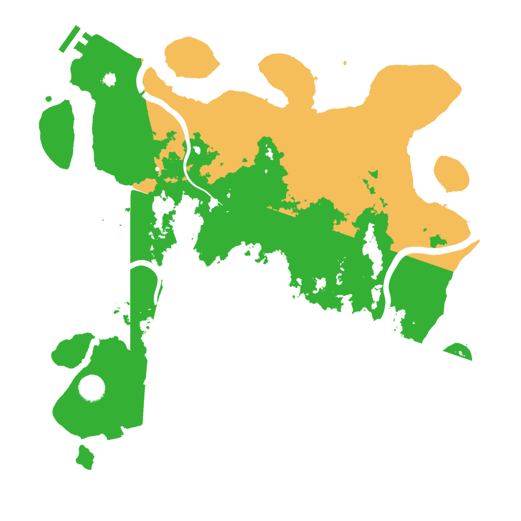 Biome Rust Map: Procedural Map, Size: 3500, Seed: 63956695