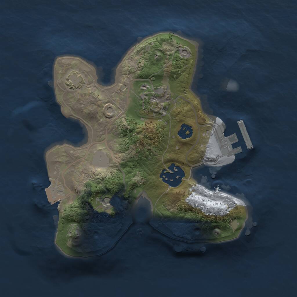 Rust Map: Procedural Map, Size: 2000, Seed: 66141235, 6 Monuments