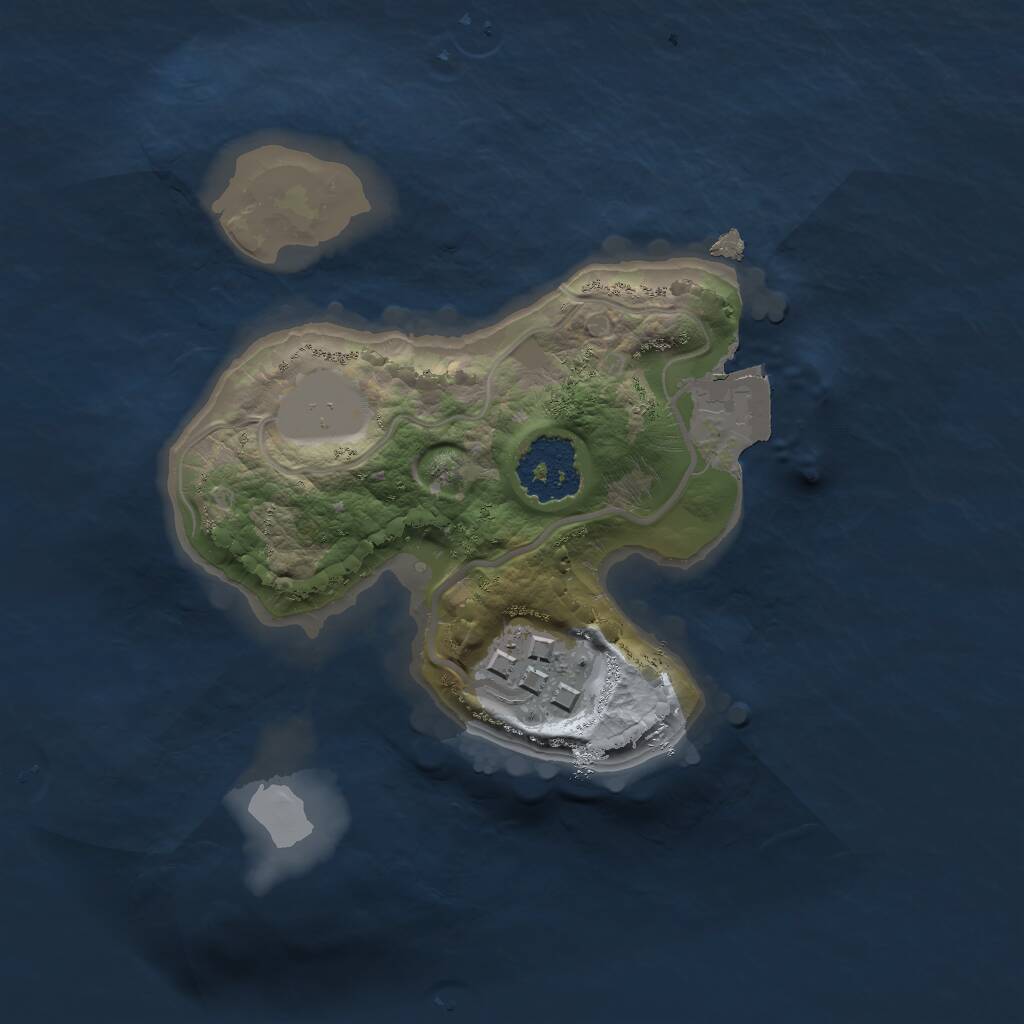 Rust Map: Procedural Map, Size: 1600, Seed: 131, 2 Monuments