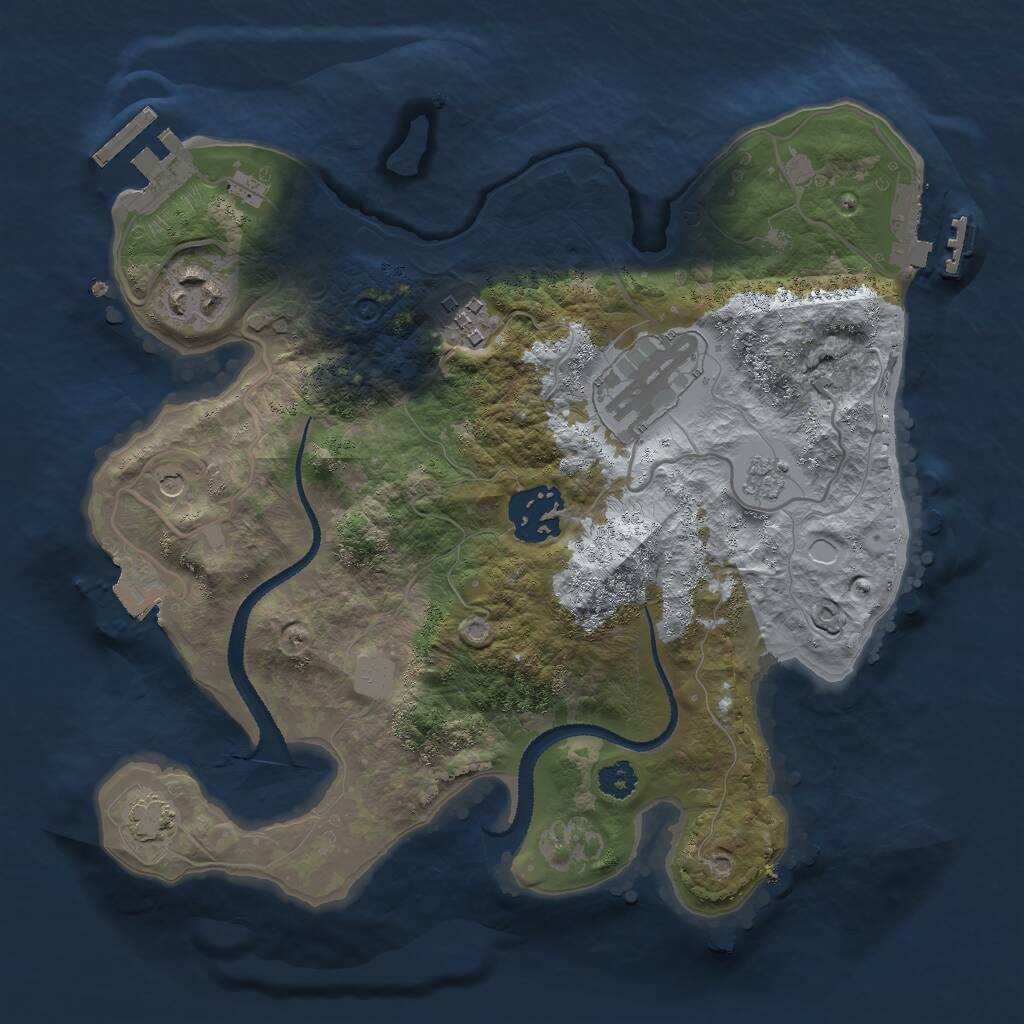 Rust Map: Procedural Map, Size: 2700, Seed: 578903, 10 Monuments