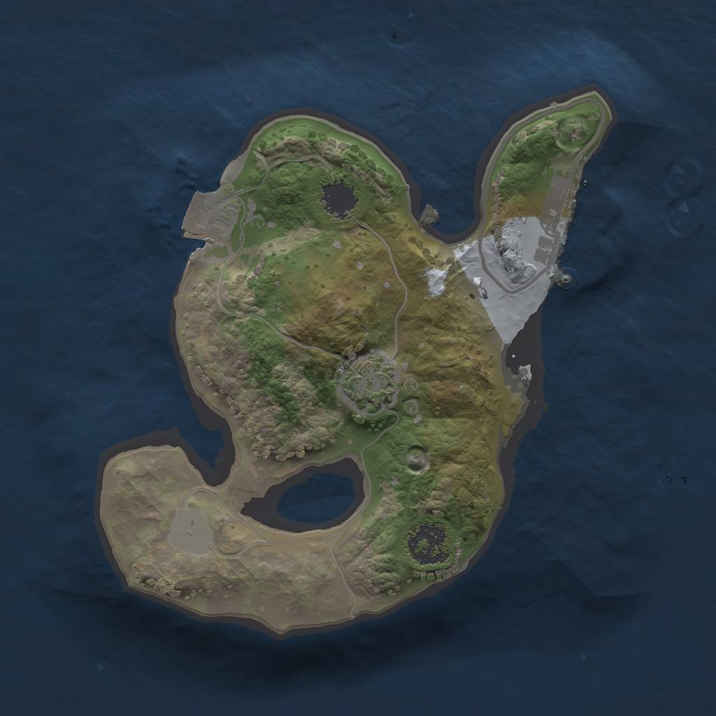 Rust Map: Procedural Map, Size: 1750, Seed: 1839507780, 5 Monuments