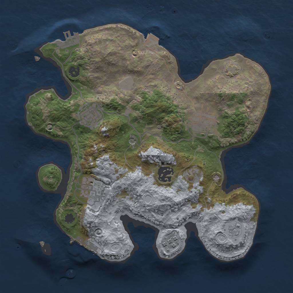 Rust Map: Procedural Map, Size: 2700, Seed: 49476288, 13 Monuments