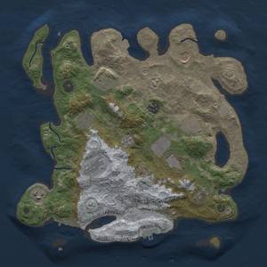 Thumbnail Rust Map: Procedural Map, Size: 3500, Seed: 1197307497, 18 Monuments