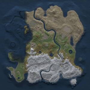 Thumbnail Rust Map: Procedural Map, Size: 3500, Seed: 2059712752, 13 Monuments