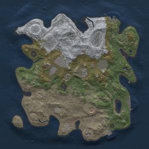 Thumbnail Rust Map: Procedural Map, Size: 3500, Seed: 1049215250, 18 Monuments