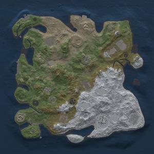 Thumbnail Rust Map: Procedural Map, Size: 3750, Seed: 254395262, 18 Monuments