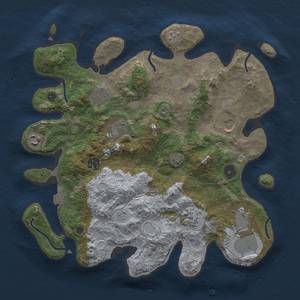 Thumbnail Rust Map: Procedural Map, Size: 3500, Seed: 2109175076, 14 Monuments