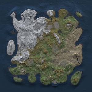 Thumbnail Rust Map: Procedural Map, Size: 3500, Seed: 880367978, 15 Monuments