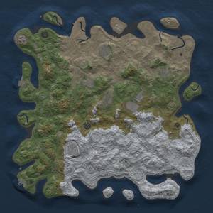 Thumbnail Rust Map: Procedural Map, Size: 4500, Seed: 1645094496, 17 Monuments