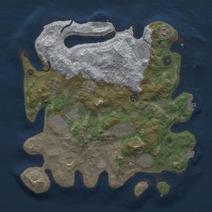 Thumbnail Rust Map: Procedural Map, Size: 3500, Seed: 1357007089, 17 Monuments