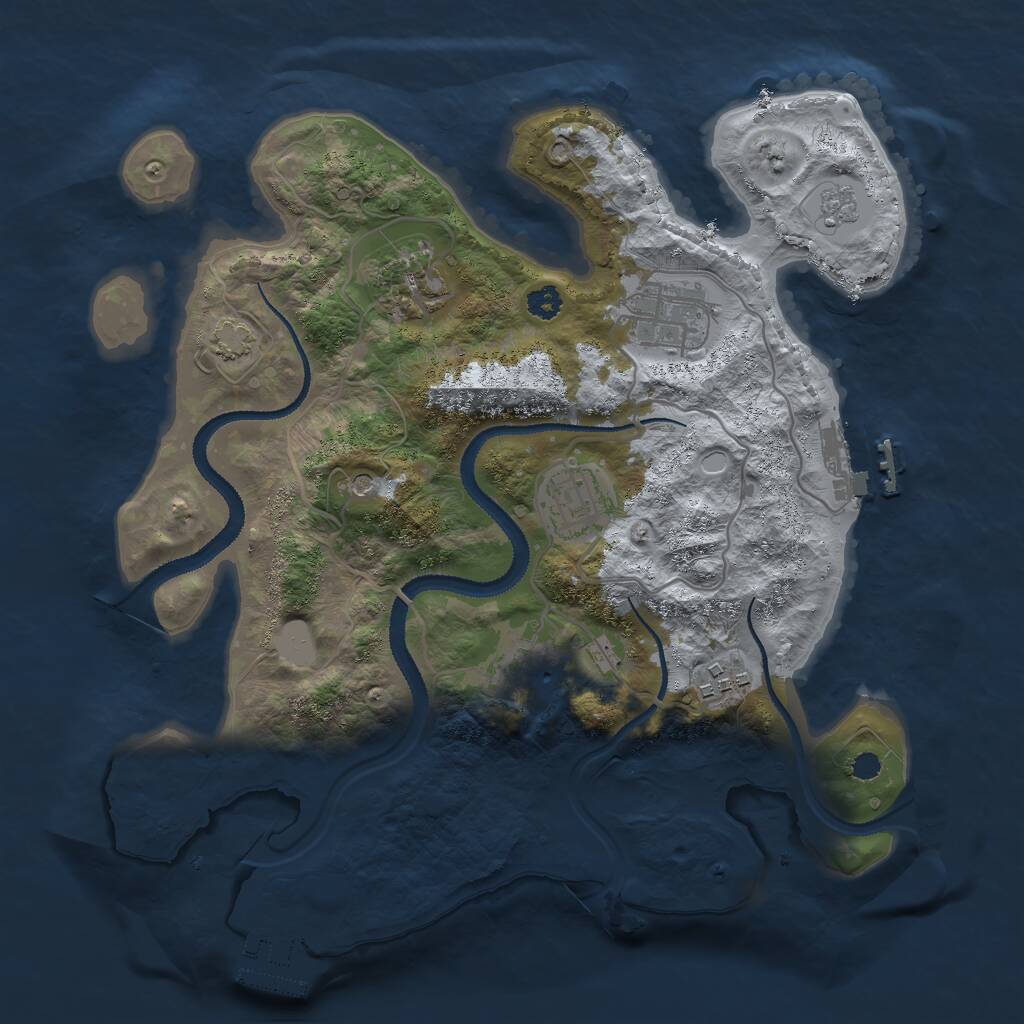 Rust Map: Procedural Map, Size: 3000, Seed: 331705785, 11 Monuments