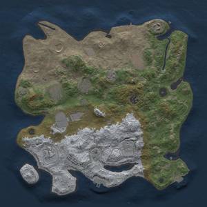 Thumbnail Rust Map: Procedural Map, Size: 3500, Seed: 545628745, 18 Monuments