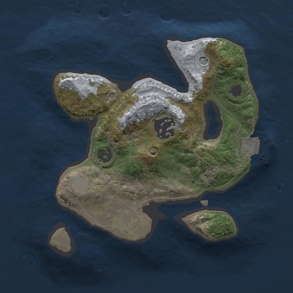 Rust Map: Procedural Map, Size: 2000, Seed: 62253, 5 Monuments