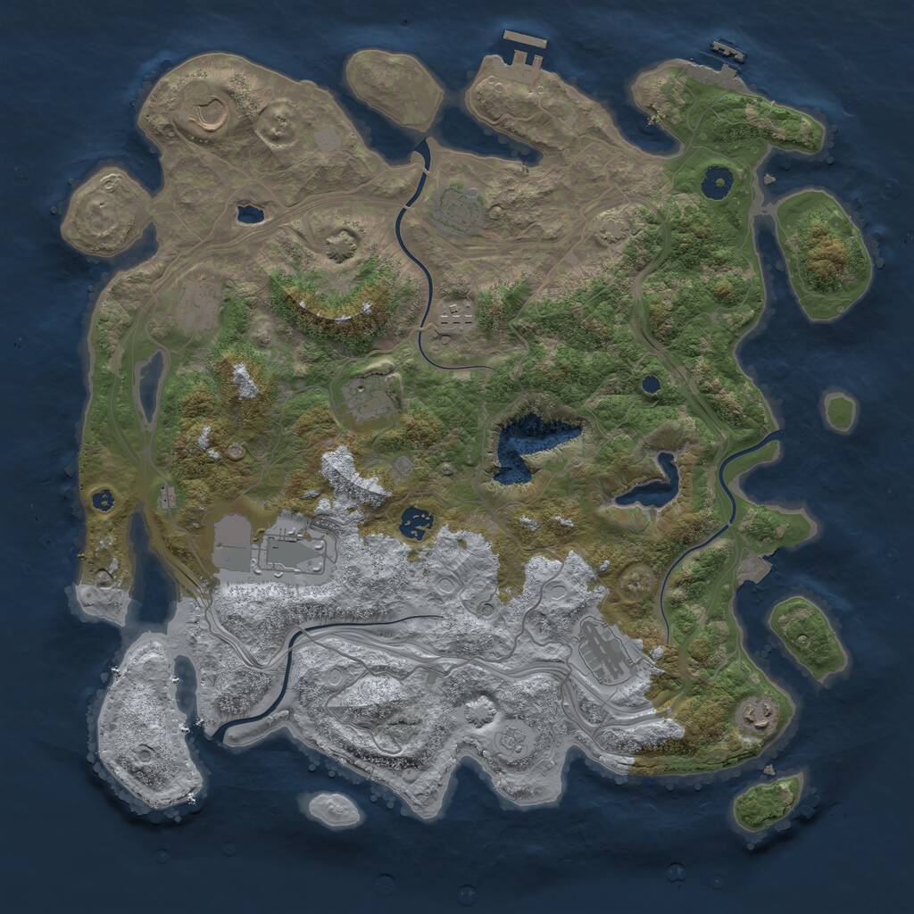 Rust Map: Procedural Map, Size: 4250, Seed: 898661857, 15 Monuments