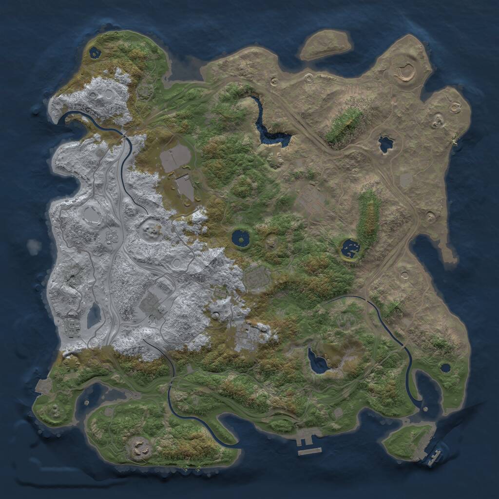Rust Map: Procedural Map, Size: 4250, Seed: 759021826, 15 Monuments