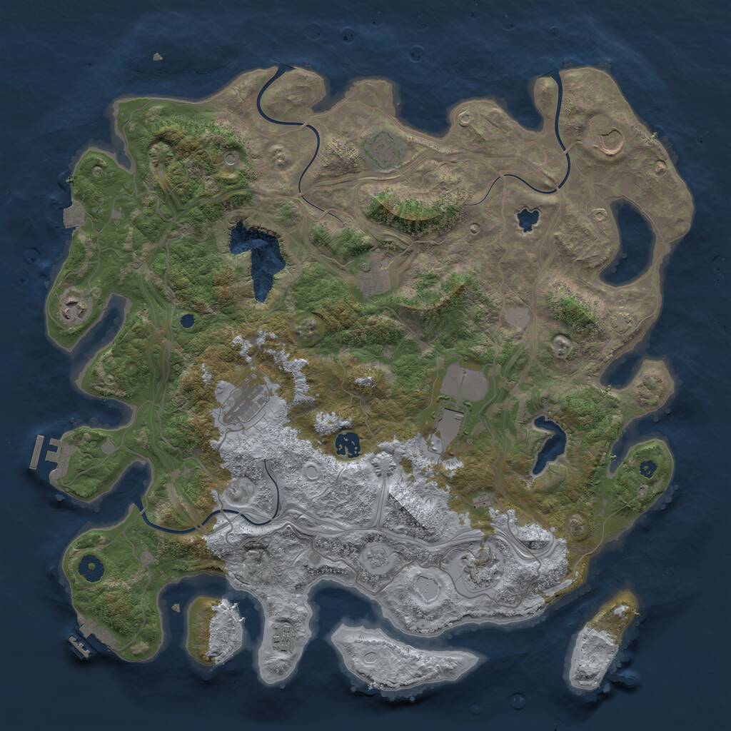 Rust Map: Procedural Map, Size: 4250, Seed: 1144536958, 15 Monuments