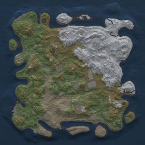 Thumbnail Rust Map: Procedural Map, Size: 4500, Seed: 828550109, 16 Monuments