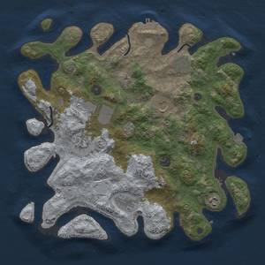 Thumbnail Rust Map: Procedural Map, Size: 3750, Seed: 2300345, 15 Monuments