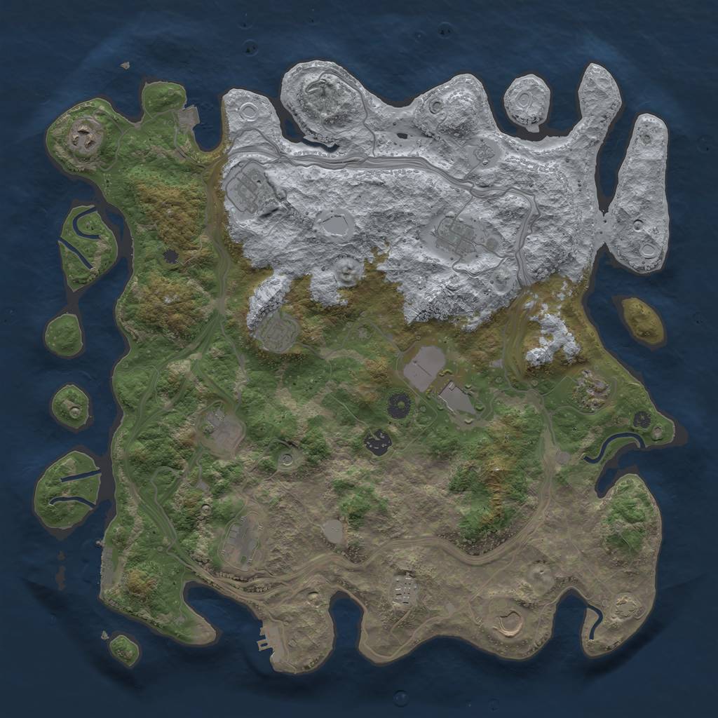 Rust Map: Procedural Map, Size: 4250, Seed: 295546326, 19 Monuments