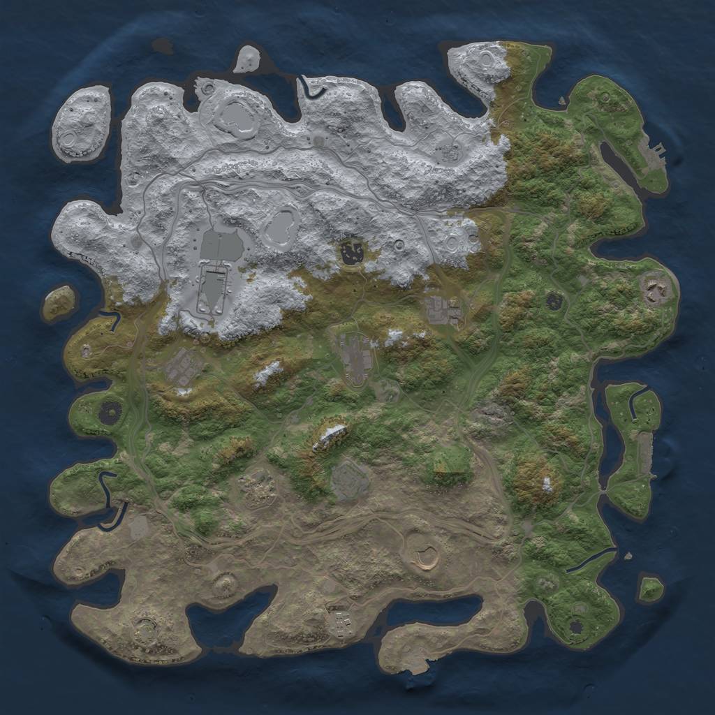 Rust Map: Procedural Map, Size: 4500, Seed: 767233068, 18 Monuments