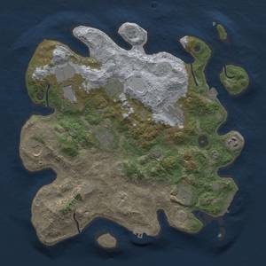 Thumbnail Rust Map: Procedural Map, Size: 3500, Seed: 646662158, 16 Monuments