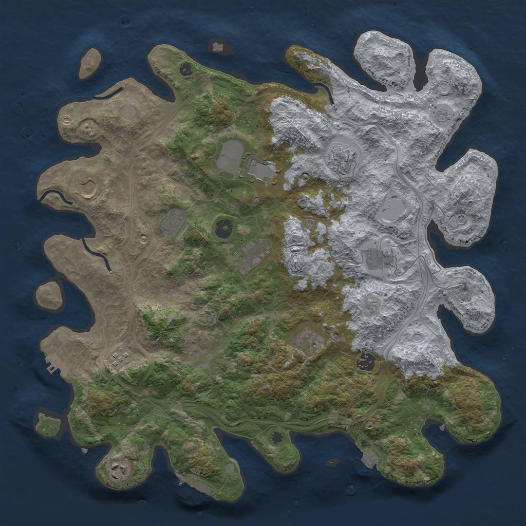 Rust Map: Procedural Map, Size: 4256, Seed: 2026, 18 Monuments