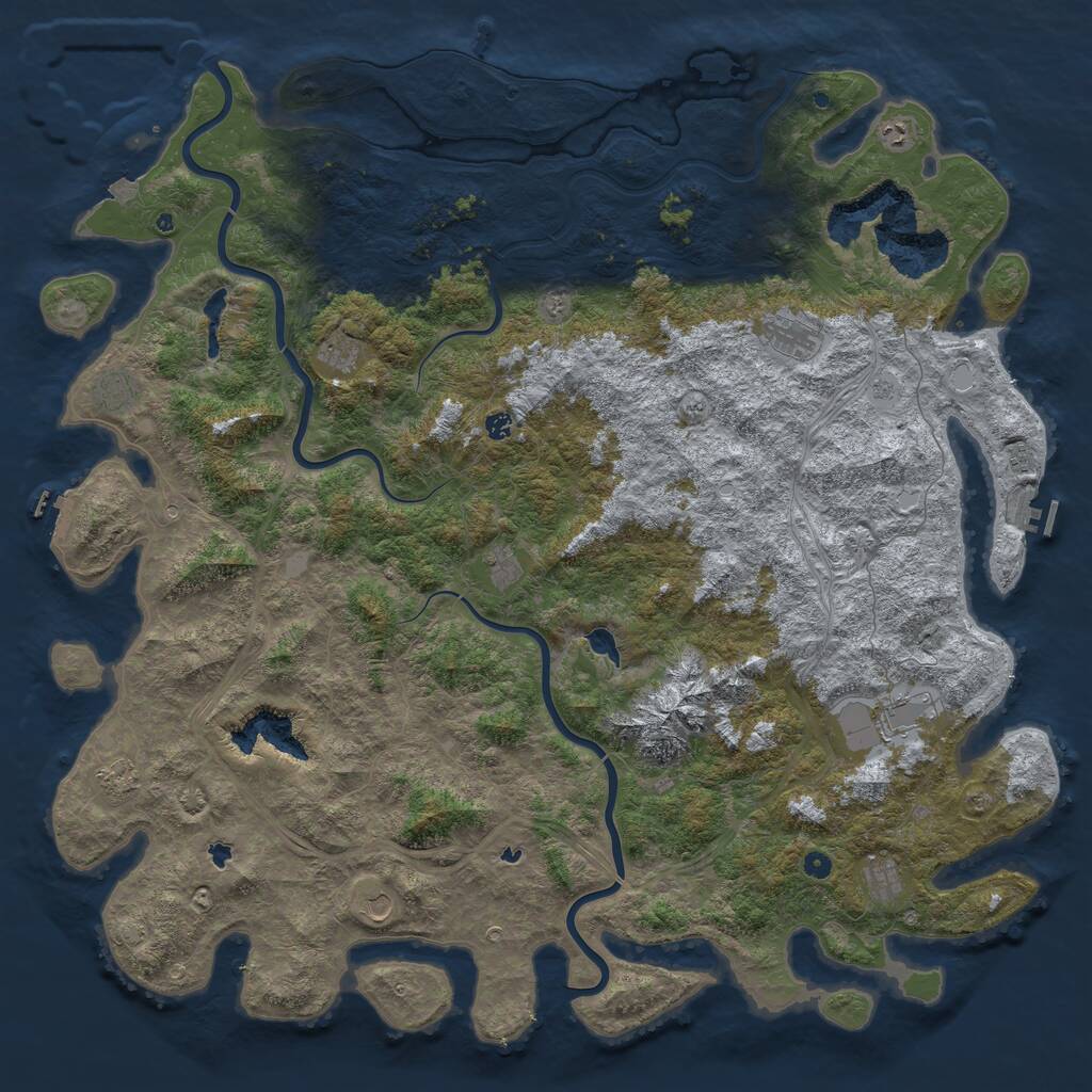Rust Map: Procedural Map, Size: 6000, Seed: 1626471886, 17 Monuments