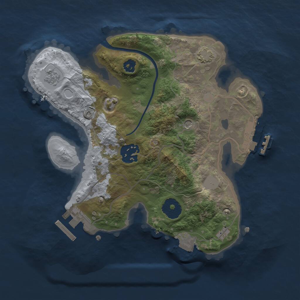 Rust Map: Procedural Map, Size: 2332, Seed: 696420696, 7 Monuments