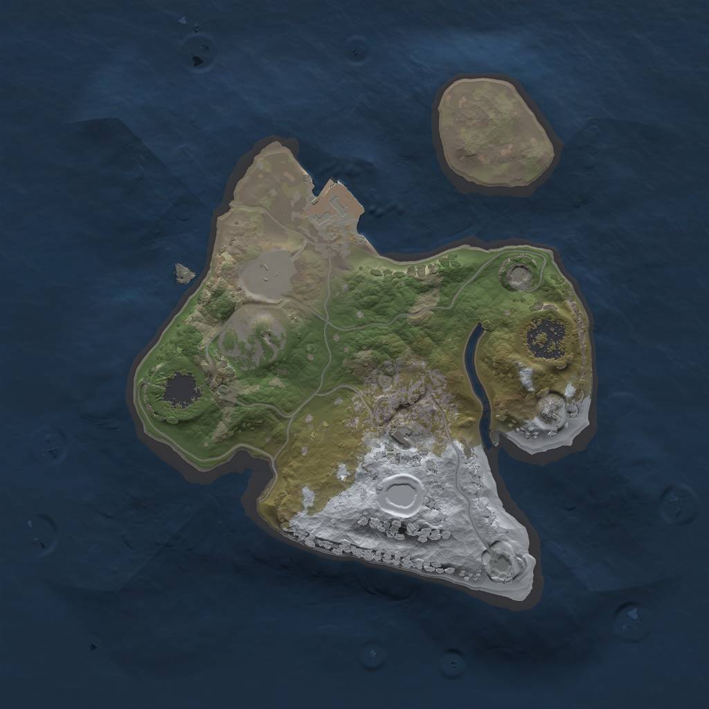 Rust Map: Procedural Map, Size: 1750, Seed: 1490314021, 3 Monuments