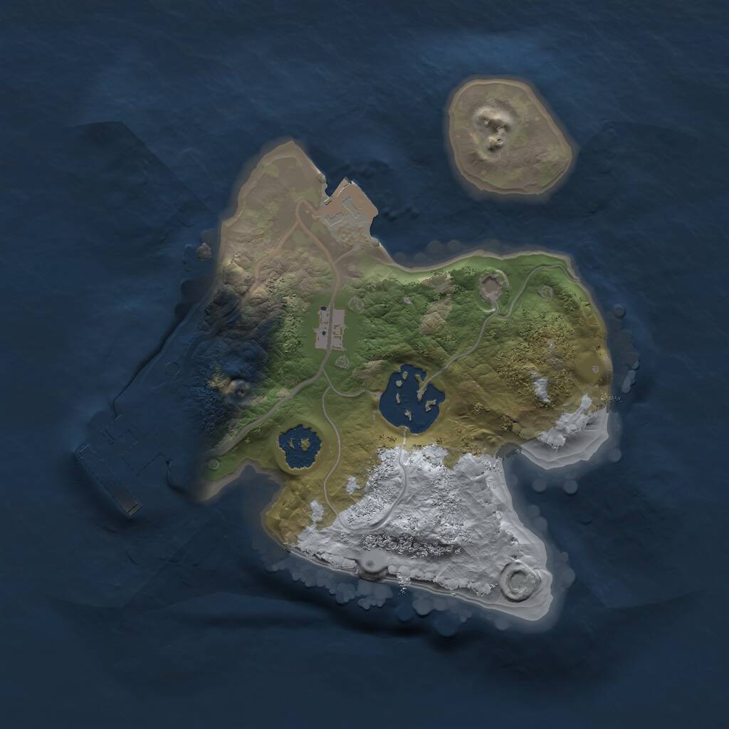 Rust Map: Procedural Map, Size: 1750, Seed: 1490314021, 3 Monuments