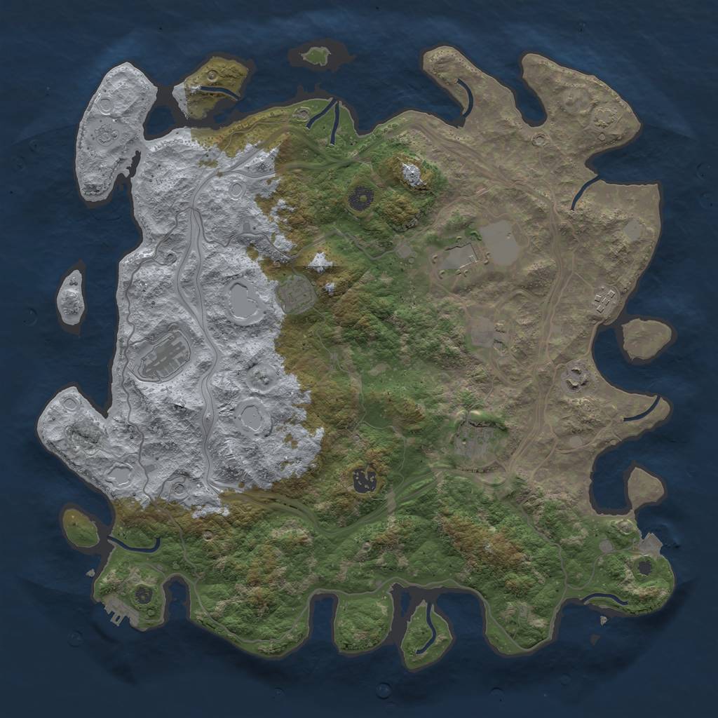 Rust Map: Procedural Map, Size: 4334, Seed: 696420696, 15 Monuments