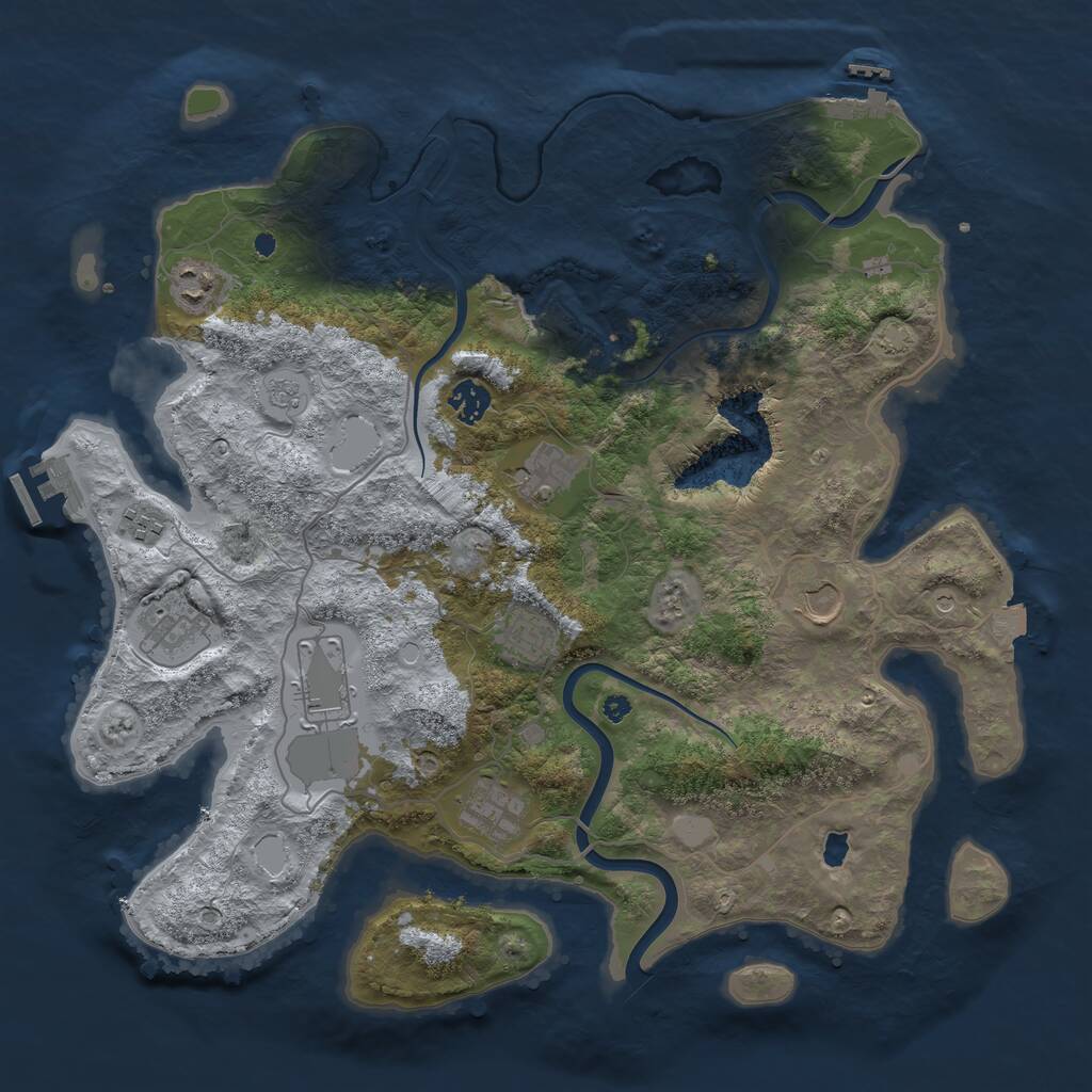 Rust Map: Procedural Map, Size: 4000, Seed: 540762063, 15 Monuments