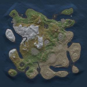 Thumbnail Rust Map: Procedural Map, Size: 2800, Seed: 1234567, 10 Monuments