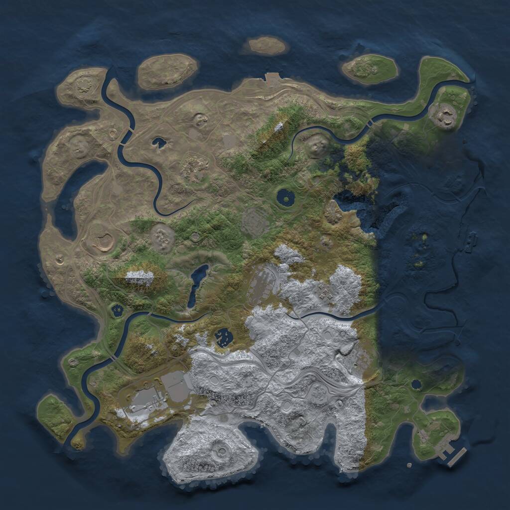 Rust Map: Procedural Map, Size: 4250, Seed: 1171101328, 15 Monuments