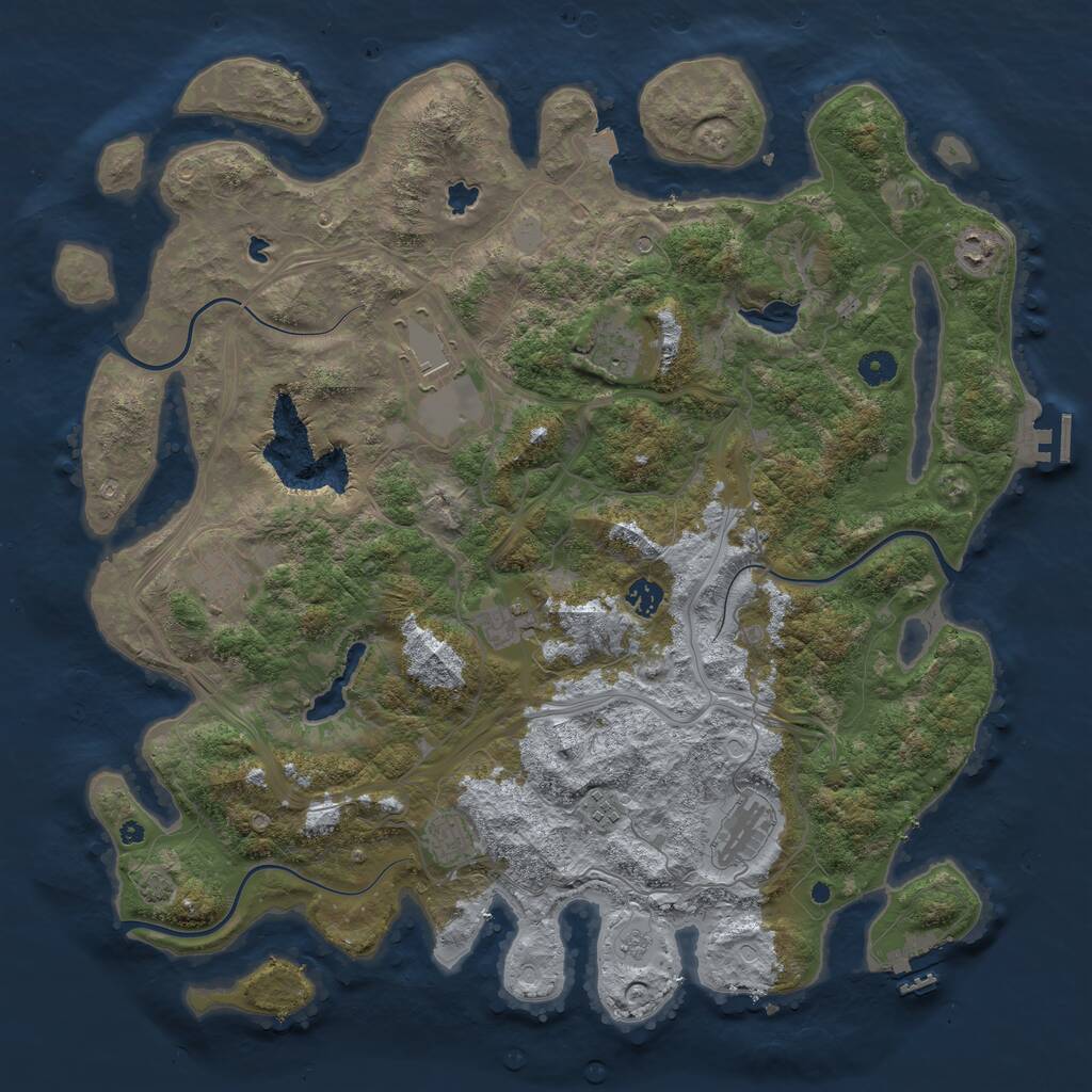 Rust Map: Procedural Map, Size: 4500, Seed: 125905874, 15 Monuments