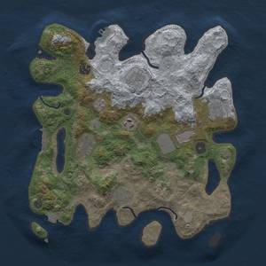 Thumbnail Rust Map: Procedural Map, Size: 3500, Seed: 1194766786, 17 Monuments