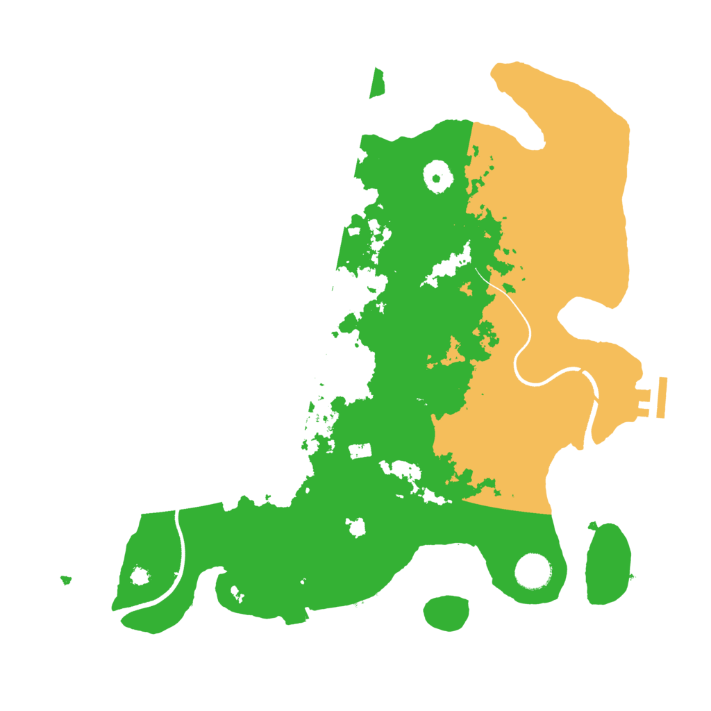 Biome Rust Map: Procedural Map, Size: 3500, Seed: 2380