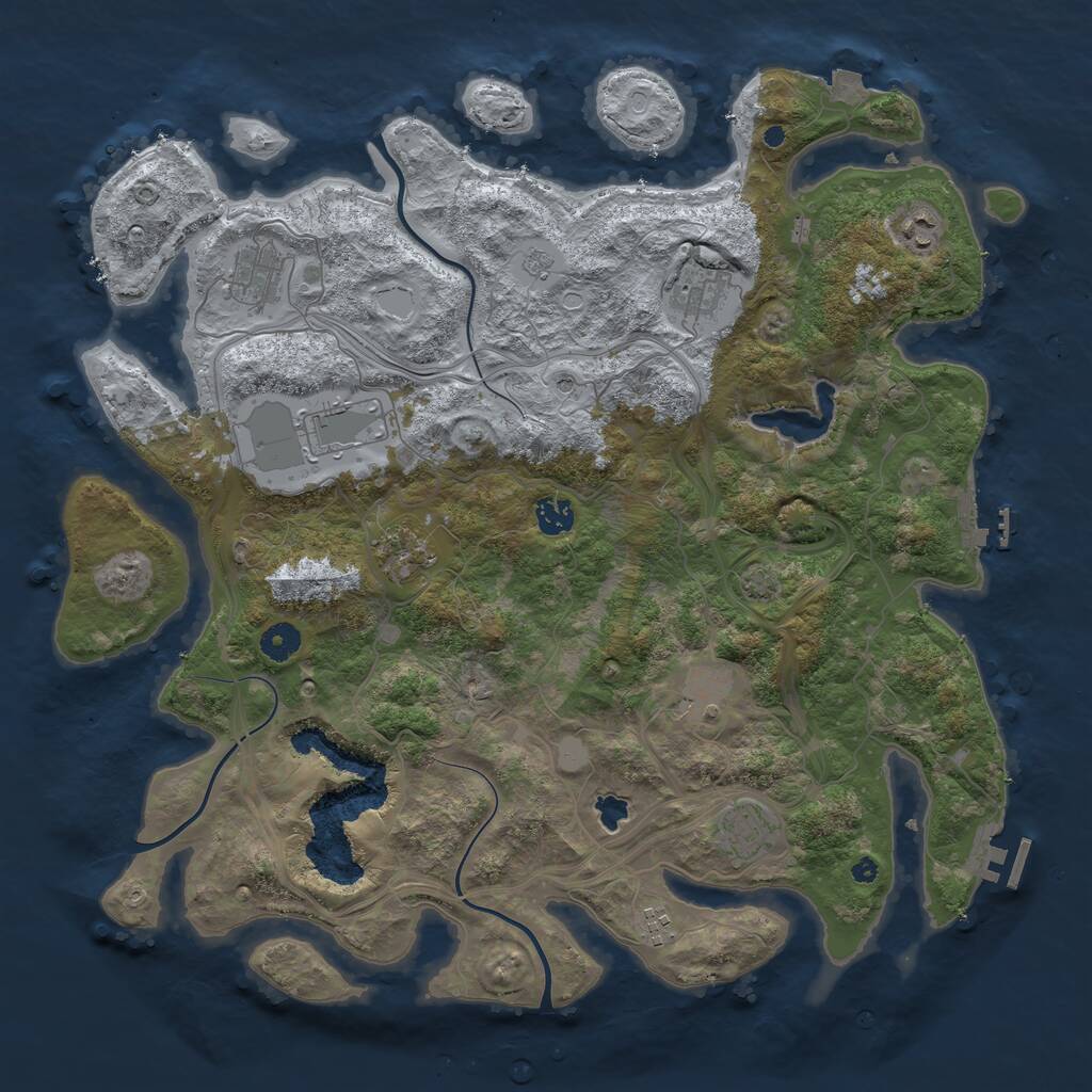 Rust Map: Procedural Map, Size: 4250, Seed: 1024768284, 15 Monuments