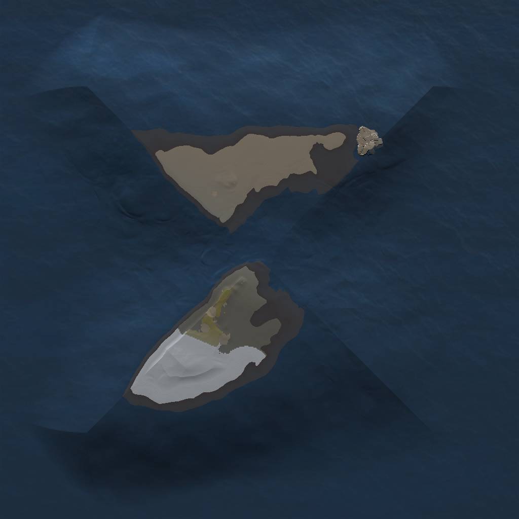 Rust Map: Procedural Map, Size: 1000, Seed: 839918046, 3 Monuments