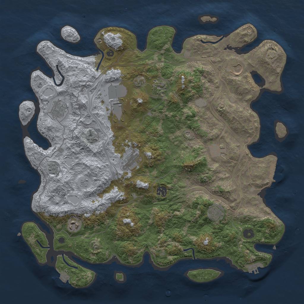 Rust Map: Procedural Map, Size: 4250, Seed: 998046, 18 Monuments