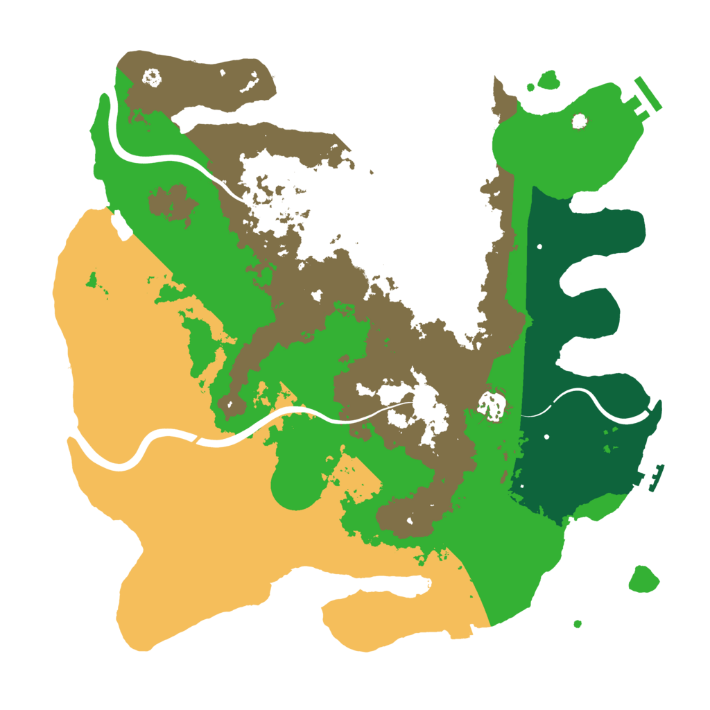 Biome Rust Map: Procedural Map, Size: 3700, Seed: 79402131