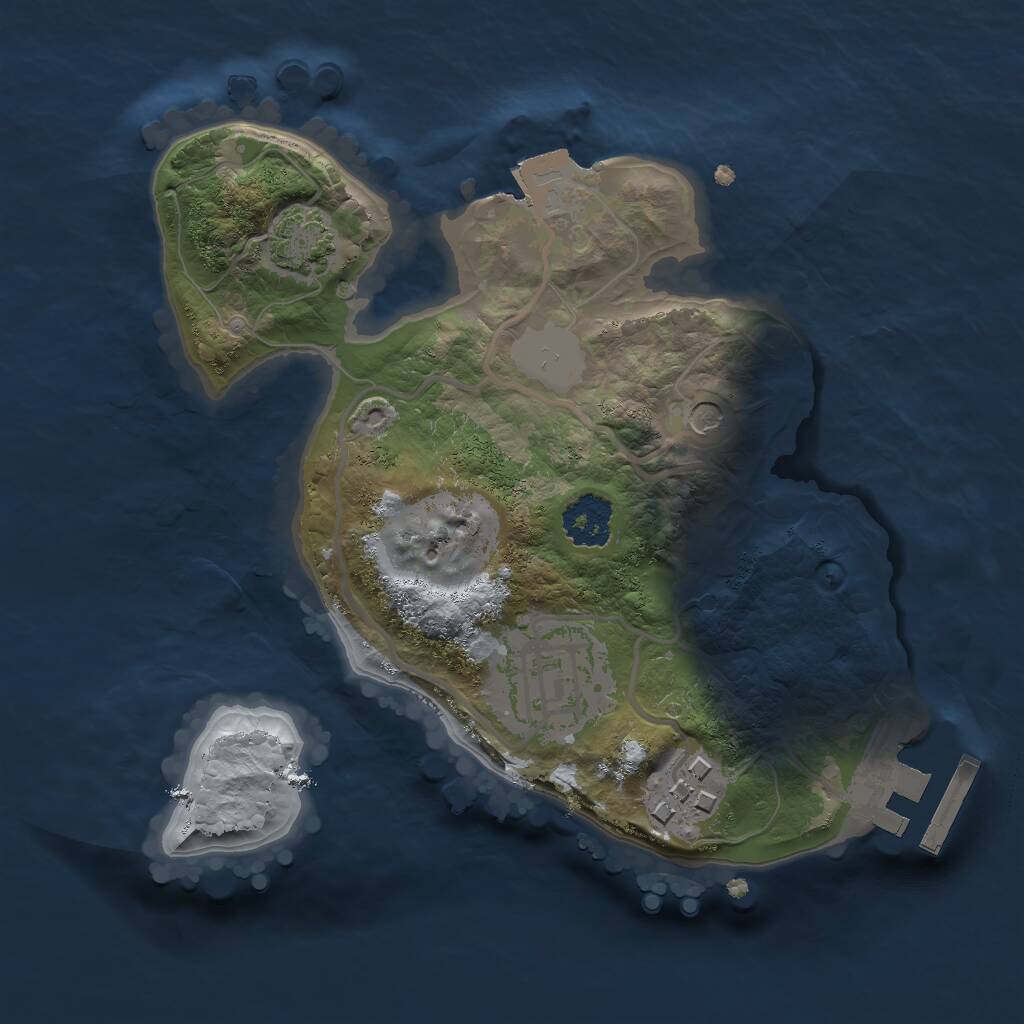 Rust Map: Procedural Map, Size: 2000, Seed: 161417553, 6 Monuments