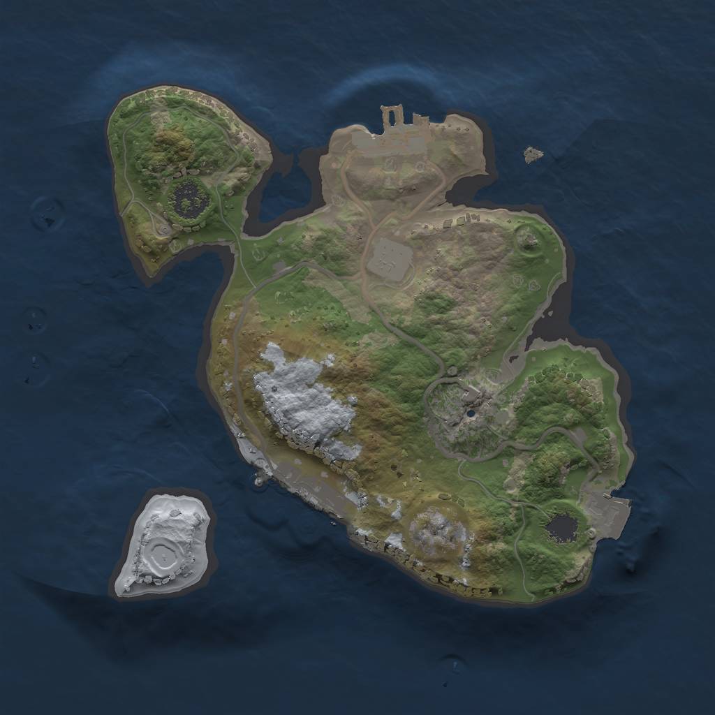 Rust Map: Procedural Map, Size: 2000, Seed: 161417553, 5 Monuments