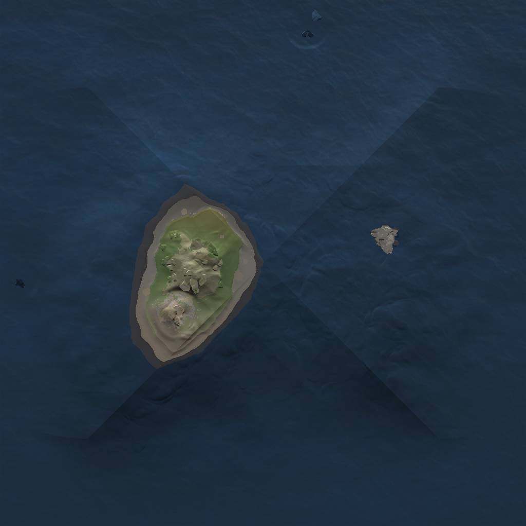 Rust Map: Procedural Map, Size: 1000, Seed: 53674429, 3 Monuments