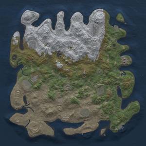 Thumbnail Rust Map: Procedural Map, Size: 4100, Seed: 841594989, 17 Monuments