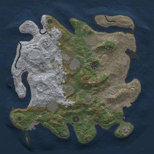 Thumbnail Rust Map: Procedural Map, Size: 3500, Seed: 377427824, 16 Monuments